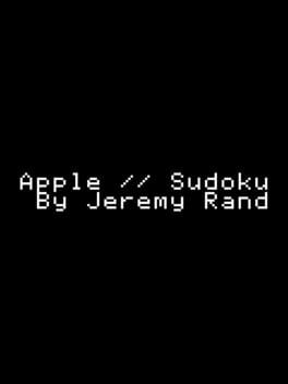 Jaquette Apple II Sudoku
