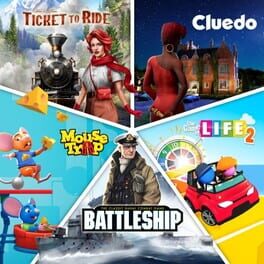 Jaquette Classic Board Game Bundle: Ticket to Ride, Cluedo, Mouse Trap, Battleship and The Game of Life 2